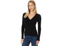 (取寄) リラ P レディース リブド カーディガン セーター Lilla P women Ribbed Cardigan Sweater Black