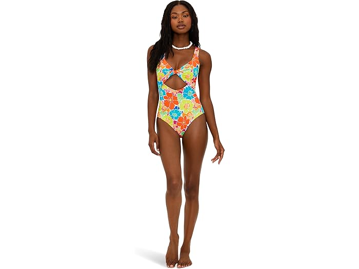 (取寄) ビーチライオット レディース タイラー ワンピース Beach Riot women Tyler One-Piece Neon Blooms Waffle