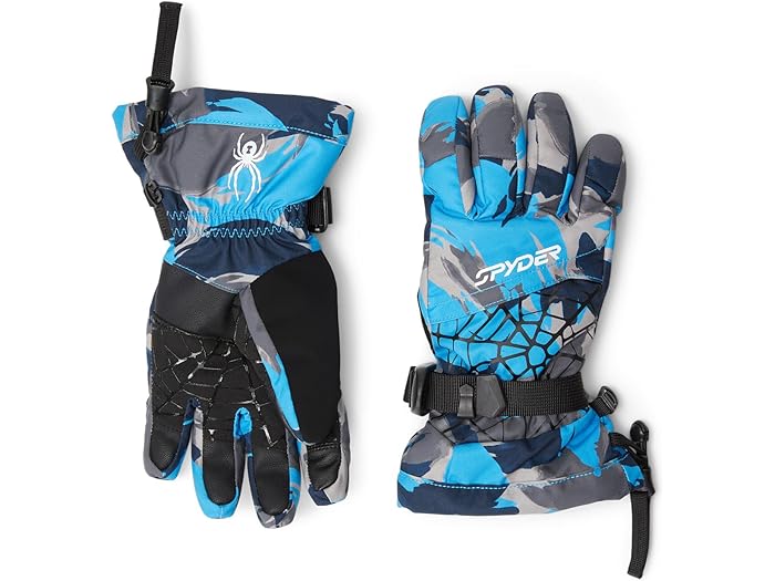 (取寄) スパイダー キッズ ボーイズ オーバーウェブ グローブ (ビッグ キッド) Spyder Kids boys Overweb Gloves (Big Kid) Camo Aether Blue
