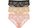 (取寄) ナトリ レディース ブリス アリュール ガール ブリーフ 3-パック Natori women Bliss Allure Girl Brief 3-Pack Black/Caf/Rose Beige(4)