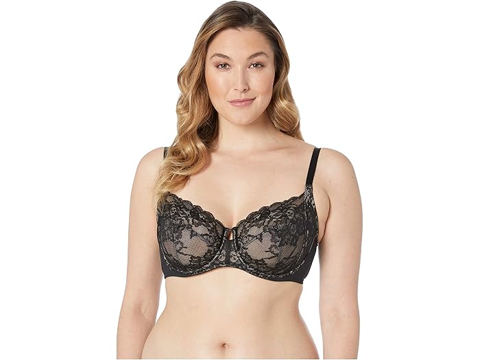 () ʥȥ ǥ ƥȥ ե ե奢 磻䡼 ֥ 746211 Natori women Statement Full Figure Underwire Bra 746211 Black/Cafe