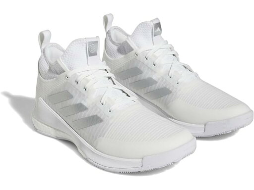 (取寄) アディダス レディース クレイジーフライト ミッド バレーボール シューズ adidas women Crazyflight Mid Volleyball Shoes White/Silver Metallic (取寄) アディダス レディース クレイジーフライト ミッド バレーボール シューズ adidas women Crazyflight Mid Volleyball Shoes White/Silver Metallic