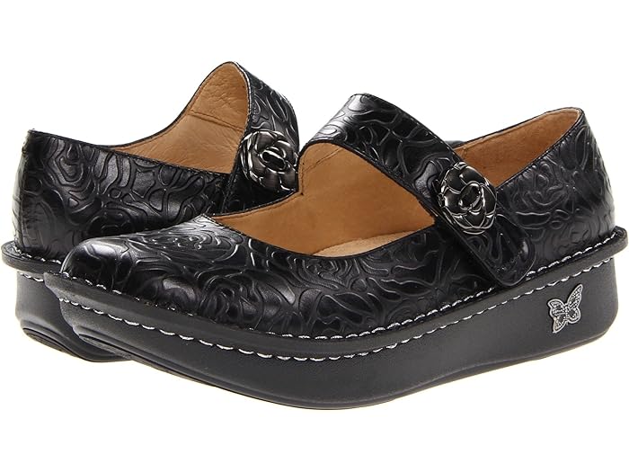 () 쥰ꥢ ǥ ѥ Alegria women Paloma Black Embossed Rose