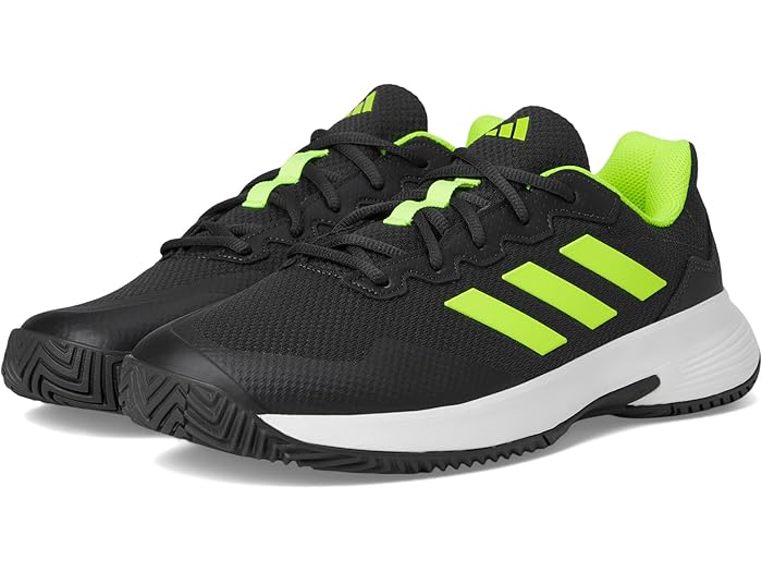 (取寄) アディダス メンズ ゲーム コート 2 テニス シューズ adidas men Game Court 2 Tennis Shoes Carbon/Lucid Lemon/White