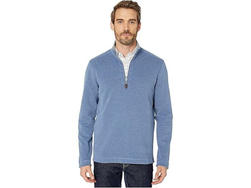 (取寄) ジョンストン&マーフィー メンズ リバーシブル 1/4 ジップ Johnston & Murphy men Reversible 1/4 Zip Blue/Gray (取寄) ジョンストン&マーフィー メンズ リバーシブル 1/4 ジップ Johnston & Murphy men Reversible 1/4 Zip Blue/Gray