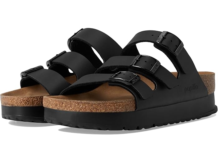 () ӥ륱󥷥ȥå ǥ ѥԥꥪ Х ե ץåȥե - ӡ Birkenstock women Papillio by Florida Platform - Vegan Black