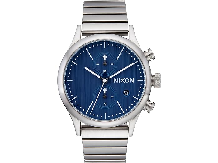 () ˥  ơ  Nixon men Station Chrono Silver/Indigo