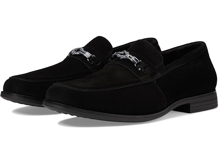 (取寄) ステイシー アダムス メンズ モック トゥ ビット スリッポン Stacy Adams men Ravelle Moc Toe Bit Slip-On Black Suede