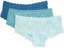 (取寄) ハンキー パンキー レディース シグニチャー レース ボーイショーツ 3 パック Hanky Panky women Signature Lace Boyshort 3 Pack Storm Cloud Blue/Duck Egg/Celeste(4)
