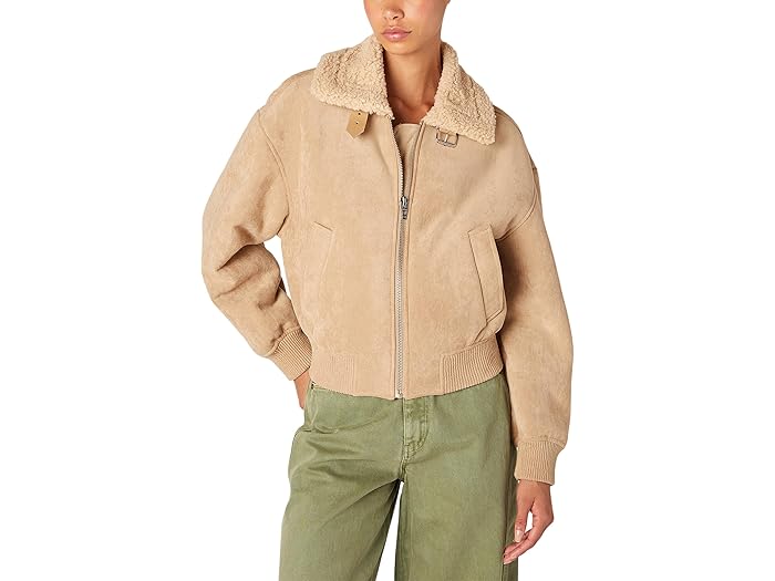 (取寄) ブランクニューヨーク レディース フォー スエード ボンバー ジャケット Blank NYC women Faux Suede Bomber Jacket Beige