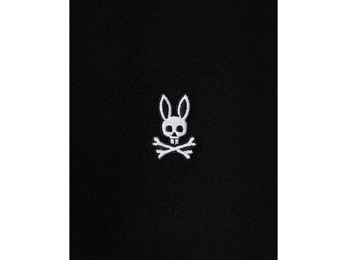 (取寄) サイコ バニー メンズ ボウイ ファイン ピケ ニット シャツ Psycho Bunny men Bowie Fine Pique Knit Shirt Black