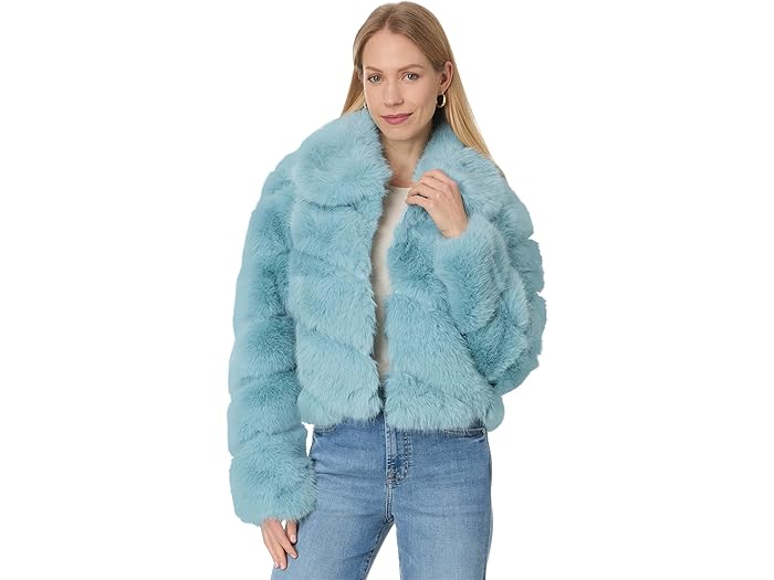 (取寄) アヴェックレフィー レディース ラグゼ フォー ファー パネル コート Avec Les Filles women Luxe Faux Fur Paneled Coat Seafoam