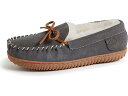 (取寄) ファイヤーサイド バイ ディアフォームス レディース アリス スプリングス ジェニュイン シアリング モカシン FIRESIDE by Dearfoams women Alice Springs Genuine Shearling Moccasin Grey(3)