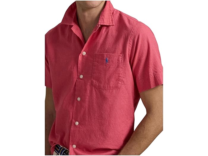 (取寄) ラルフローレン メンズ クラシック フィット リネン-コットン キャンプ シャツ Polo Ralph Lauren men Classic Fit Linen-Cotton Camp Shirt Pale Red