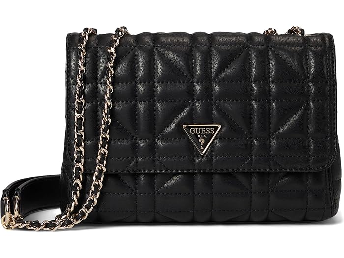 (取寄) ゲス レディース エディタ コンバーチブル クロスボディ フラップ GUESS women Edita Convertible Crossbody Flap Black