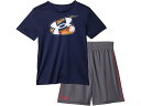 (取寄) アンダーアーマー キッズ ボーイズ テック ベースボール Ss セット (リトル キッド/ビッグ キッド) Under Armour Kids boys Tech Baseball SS Set (Little Kid/Big Kid) Midnight Navy