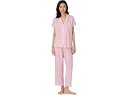 (取寄) ローレン ラルフローレン レディース ショート スリーブ ノッチ カラー クロップド パンツ Pj セット Lauren Ralph Lauren w...
