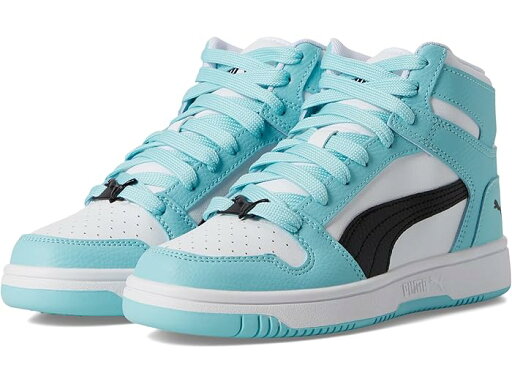 (取寄) プーマ キッズ キッズ リバウンド レイアップ ミッド (ビッグ キッド) PUMA Kids kids Rebound Layup Mid (Big Kid) Puma White/Puma Black/Safe Lake (取寄) プーマ キッズ キッズ リバウンド レイアップ ミッド (ビッグ キッド) PUMA Kids kids Rebound Layup Mid (Big Kid) Puma White/Puma Black/Safe Lake
