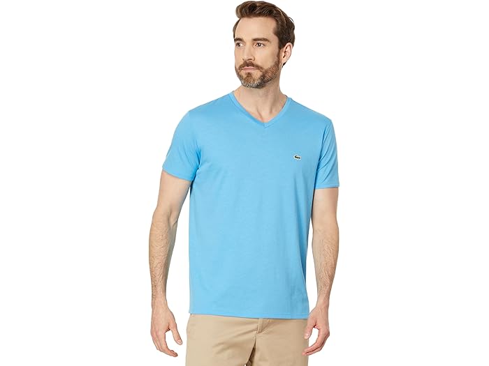 () 饳  硼 ꡼ V-ͥå ԥ 㡼 ƥ  Lacoste men Short Sleeve...