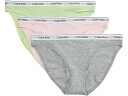 (取寄) カルバンクライン アンダーウェア レディース モダン ロゴ ビキニ 3-パック Calvin Klein Underwear women Modern Logo Bikini 3-Pack Highline Green/Buff Pink/Grey Heather(4)