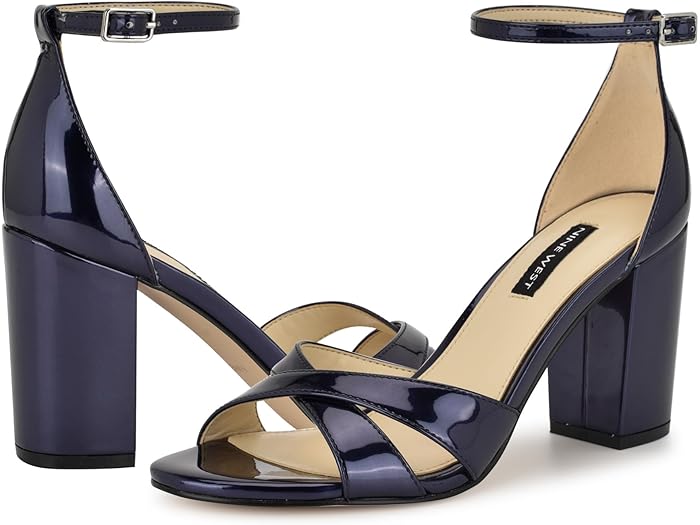 () ʥ󥦥 ǥ  Nine West women Saile Navy Mirror Metallic