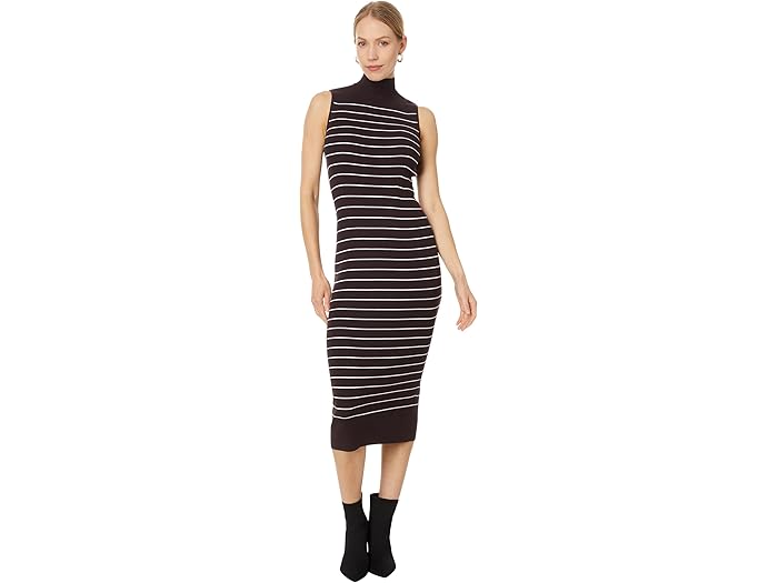 (取寄) メイドウェル レディース セータードレス ストライプ - スノーウィー Madewell women Mandrell Sweaterdress Stripe - Snowy Espresso