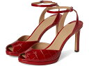 (取寄) ローレン ラルフローレン レディース カイラ クロコダイル-エンボスド レザー サンダル Lauren Ralph Lauren women Kyla Crocodile-Embossed Leather Sandals Festive Red(4)