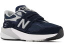 (取寄) ニューバランス キッズ ボーイズ 990v6 (リトル キッド) New Balance Kids boys 990v6 (Little Kid) Navy/Silver 1(4)