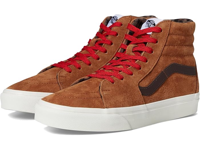 (取寄) バンズ SK8-ハイ Vans Sk8-Hi Pig Suede Plaid Glazed Ginger