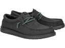 (取寄) ヘイ デュード メンズ ウォーリー ワックスド キャンバス Hey Dude men Wally Waxed Canvas Black
