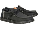 (取寄) ヘイ デュード メンズ ウォーリー エレベイテッド ベーシックス Hey Dude men Wally Elevated Basics Black/Black(4)