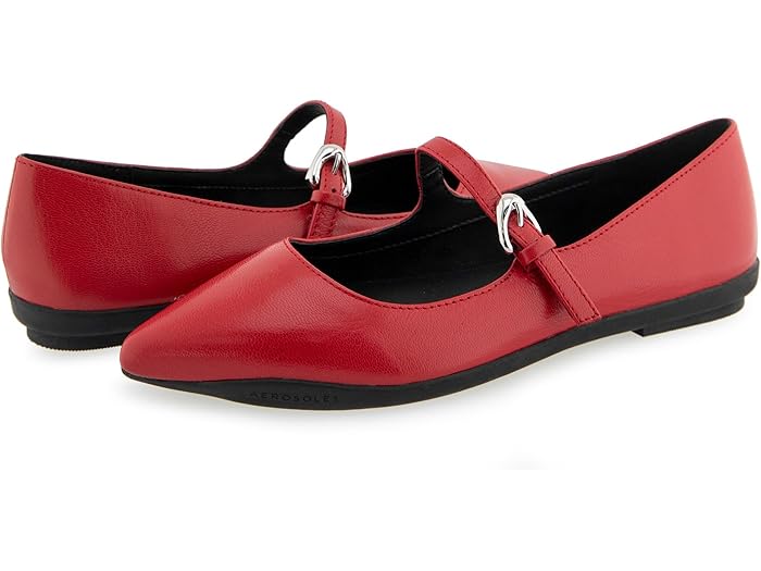 () 륺 ǥ ǥ Aerosoles women Diva Racing Red Shiny Leather