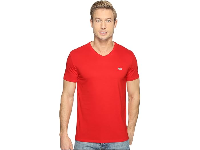 () 饳  硼 ꡼ ԥ 㡼 V-ͥå T- Lacoste men Short Sleeve P...