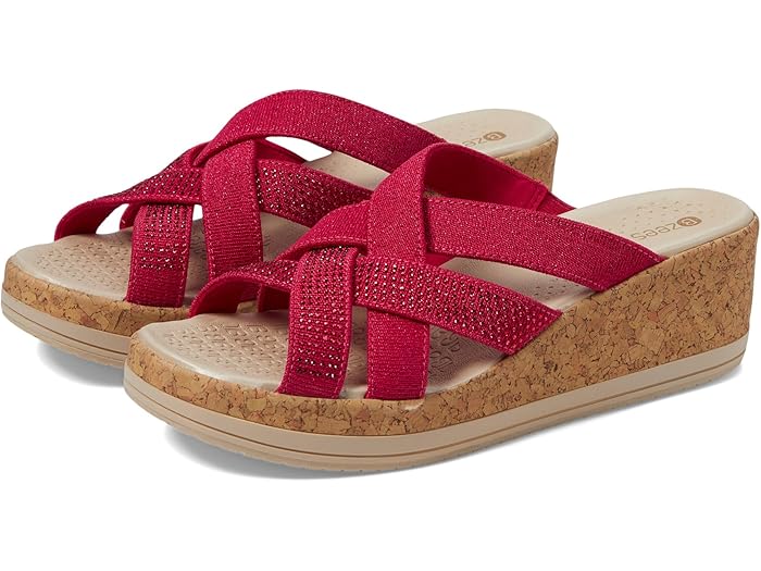 () ӥ ǥ 쥤 å  Bzees women Reign Wedge Sandals Magenta ...