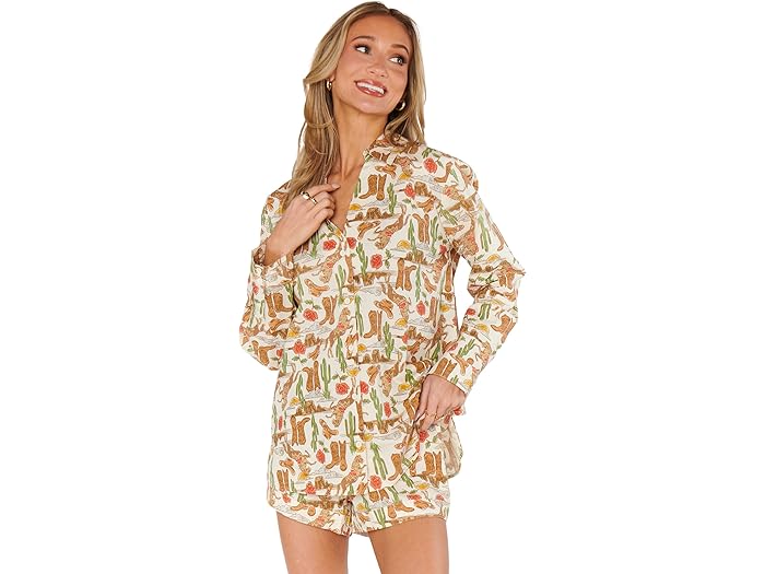 (取寄) ショウ ミー ユア ムームー レディース ショーツ パジャマ セット Show Me Your Mumu women Shorts Pajama set Rodeo Escape