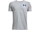 (取寄) アンダーアーマー キッズ ボーイズ ニュー フリーダム フロッグ T-シャツ (ビッグ キッズ) Under Armour Kids boys New Freedom Flag T-Shirt (Big Kids) Steel Light Heather/Red(4)