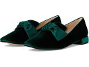 (取寄) フレンチ ソール レディース チャーチ ローファー French Sole women Church Loafer Emerald Green Velvet(4)