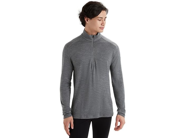 (取寄) アイスブレイカー メンズ メリノ 260 テック ロング スリーブ ハーフ ジップ Icebreaker men Merino 260 Tech Long Sleeve Half Zip Gritstone Heather