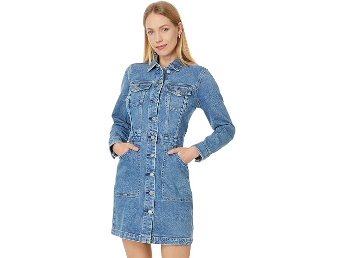 () եƥ ǥ ǥ˥ ߥå ɥ쥹 Faherty women Denim Michelle Dress Sea ...