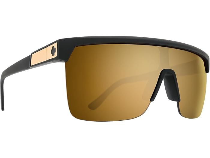 (取寄) スパイ フリン 5050 シールド サングラス Spy Optic Flynn 5050 Shield Sunglasses 25 Anniv Matte Black Gold/HD Plus Bronze w/ Gold Spectra Mirror