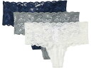 (取寄) コサベラ レディース ネバー セイ ネバー コンフィー トングス 3-パック Cosabella women Never Say Never Comfie Thongs 3-Pack Moonivory/Navyblue/Platinum(4)