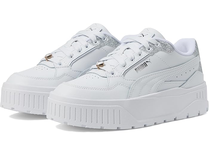 (取寄) プーマ キッズ カルメン リ アイドル (ビッグ キッド) PUMA kids Karmen Ii Idol (Big Kid) Puma White/Puma White/Puma Silver 2