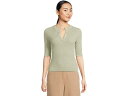 (取寄) リラ P レディース エルボー スリーブ スプリット ネック セーター Lilla P women Elbow Sleeve Split Neck Sweater Peapod(4)