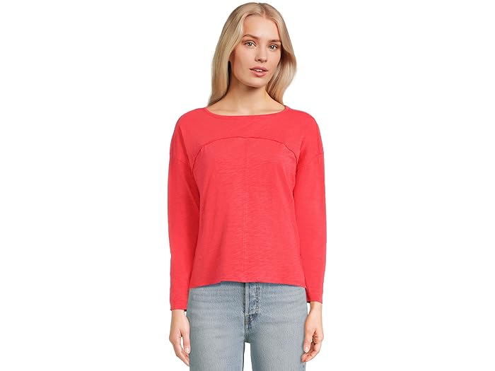 (取寄) リラ P レディース ドロップ ショルダー シーム ボートネック Lilla P women Drop Shoulder Seamed Boatneck Geranium