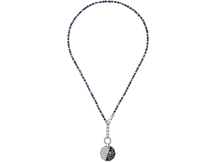 (取寄) ジョン ハーディ クラシック チェイン ペンダント ネックレス John Hardy Classic Chain Reticulated Transformable Pendant Necklace Lapis Lazuli/Hematite/Pyrite/Kyanite Beads