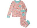 (取寄) ハットレイ キッズ キッズ ユニコーン バンブー パジャマ セット (トドラー/リトル キッド/ビッグ キッド) Hatley Kids kids Folksy Unicorn Bamboo Pajama Set (Toddler/Little Kid/Big Kid) Pink