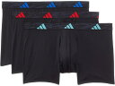 (取寄) アディダス メンズ アスレチック フィット マイクロファイバー トランク アンダーウェア 3-パック adidas men Athletic Fit Microfiber Trunk Underwear 3-Pack Black/Team Royal Blue/Better Scarlet
