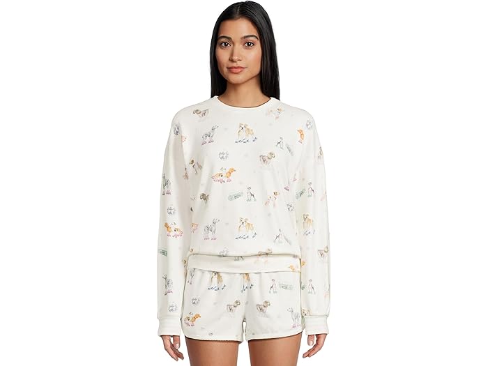 () ԡ  ١ ǥ   å ѥ å P.J. Salvage women Roll With It Pajama Set Ivory
