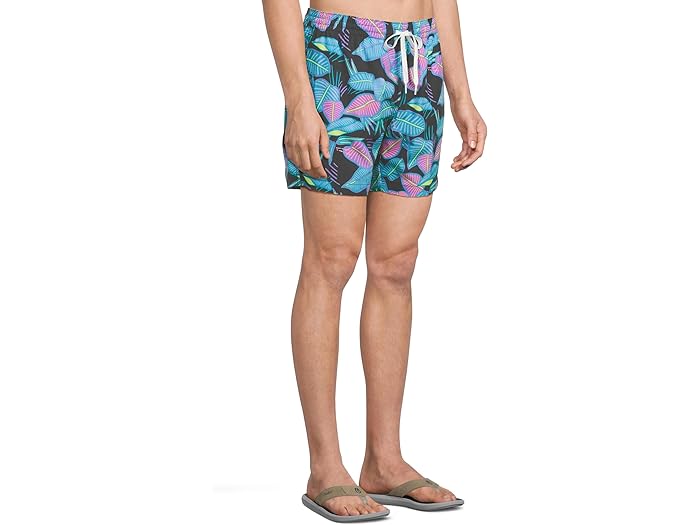 (取寄) チャビーズ メンズ ザ ファンク 5.5 ライン スイム Chubbies men The Fluorescent Funk 5.5" (Classic Lined Swim Trunk) Black - Pattern Base (Plaids)