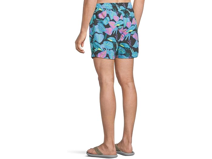 (取寄) チャビーズ メンズ ザ ファンク 5.5 ライン スイム Chubbies men The Fluorescent Funk 5.5" (Classic Lined Swim Trunk) Black - Pattern Base (Plaids)